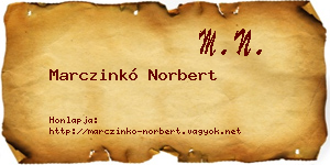 Marczinkó Norbert névjegykártya