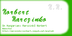 norbert marczinko business card